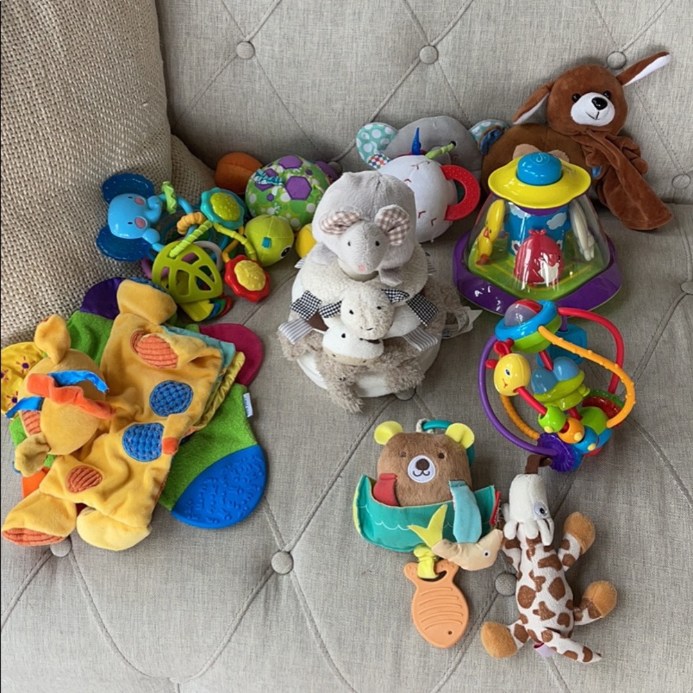Infant toy bundle pottery barn plush stackable
